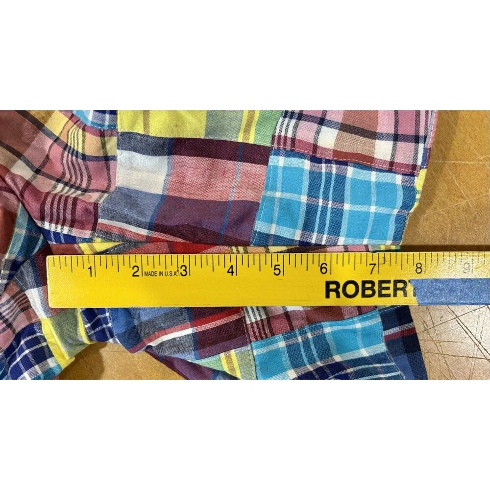 English Sports Shop Patchwork Madras Bermuda Shorts Men's 32 High Rise NEW Tags